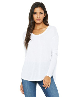 Bella+Canvas 8852 - Ladies' Flowy Long Sleeve T-Shirt With 2x1 Rib Sleeves