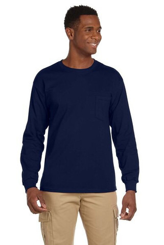 Gildan 2410 - Ultra Cotton™ Long Sleeve T-Shirt with a Pocket