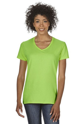 Gildan 5V00L - Camiseta de Algodón Pesado con Cuello en V para Mujer