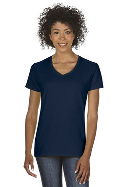 Gildan 5V00L - Gildan Womens Heavy Cotton V-Neck Tee with Tearaway Label