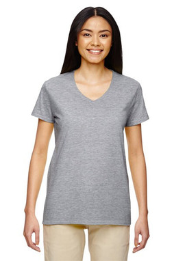 Gildan 5V00L - Camiseta de Algodón Pesado con Cuello en V para Mujer