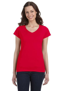 Gildan 64V00L - Ladies Softstyle V-Neck Cotton T-Shirt by Gildan