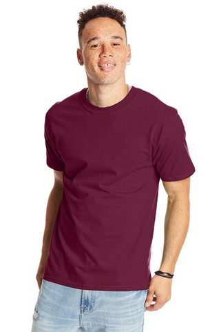Hanes 5180 - Camiseta Resistente de Algodón Hanes