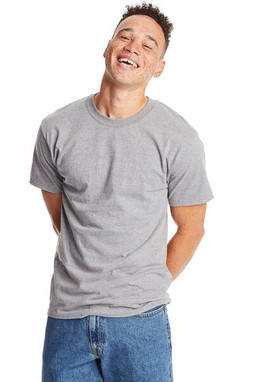 Hanes 5180 - Camiseta Resistente de Algodón Hanes