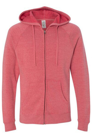 Independent Trading Co. PRM33SBZ - Unisex Special Blend Raglan Hooded Full-Zip Sweatshirt