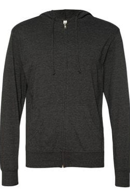 Independent Trading Co. SS150JZ - Lightweight Jersey Hooded Full-Zip T-Shirt