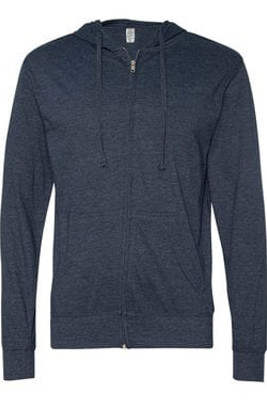 Independent Trading Co. SS150JZ - Lightweight Jersey Hooded Full-Zip T-Shirt