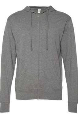 Independent Trading Co. SS150JZ - Lightweight Jersey Hooded Full-Zip T-Shirt