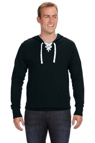 J. America 8231 - Sport Lace Jersey Hooded Pullover T-Shirt