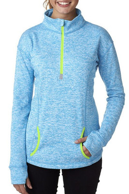 J. America 8617 - Ladies' Cosmic Fleece Quarter Zip Pullover