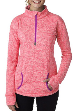 J. America 8617 - Ladies Cosmic Fleece Quarter Zip Pullover