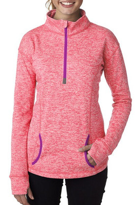 J. America 8617 - Ladies' Cosmic Fleece Quarter Zip Pullover