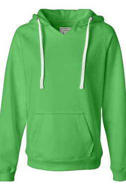 J. America 8836 - Ladies Sueded V-Neck Hooded Sweatshirt