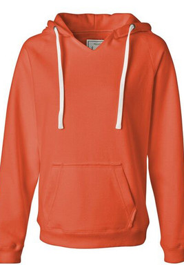 J. America 8836 - Ladies' Sueded V-Neck Hooded Sweatshirt