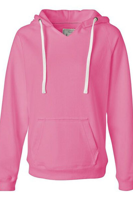 J. America 8836 - Ladies' Sueded V-Neck Hooded Sweatshirt