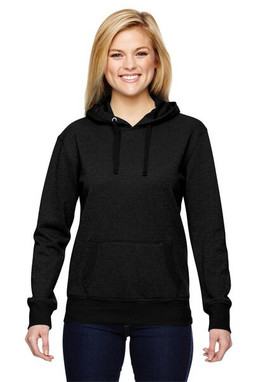 J. America 8860 - Ladies Glitter French Terry Hooded Pullover