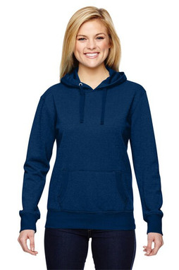 J. America 8860 - Ladies Glitter French Terry Hooded Pullover