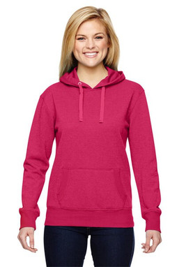 J. America 8860 - Ladies Glitter French Terry Hooded Pullover