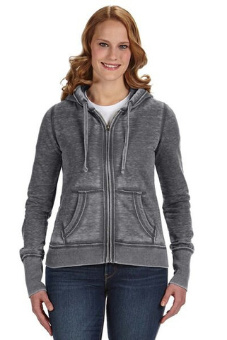 J. America 8913 - Ladies Zen Fleece Full-Zip Hooded Sweatshirt