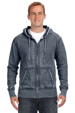 J. America 8916 - Vintage Zen Fleece Full-Zip Hooded Sweatshirt
