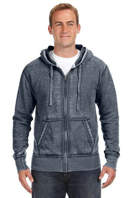 J. America 8916 - Vintage Zen Fleece Full-Zip Hooded Sweatshirt