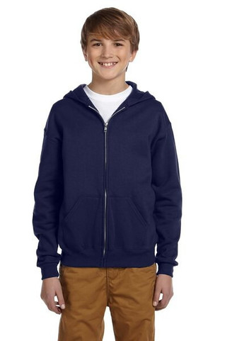 JERZEES 993BR - NuBlend® Youth Full-Zip Hooded Sweatshirt