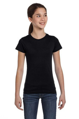LAT 2616 - Girls Fine Jersey Longer Length T-Shirt