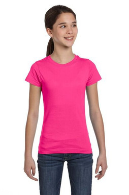 LAT 2616 - Girls Fine Jersey Longer Length T-Shirt