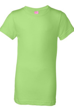 LAT 2616 - Girls Fine Jersey Longer Length T-Shirt