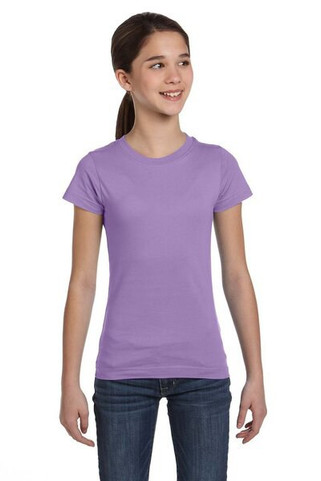 LAT 2616 - Girls Fine Jersey Longer Length T-Shirt