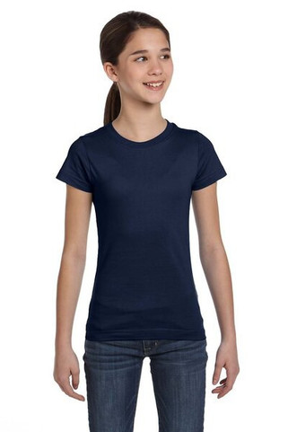 LAT 2616 - Girls Fine Jersey Longer Length T-Shirt