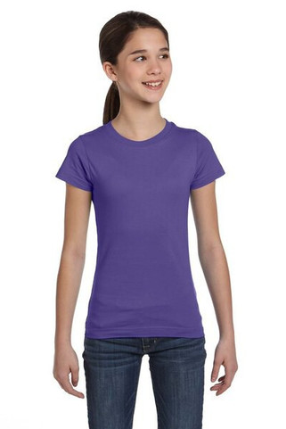 LAT 2616 - Girls Fine Jersey Longer Length T-Shirt