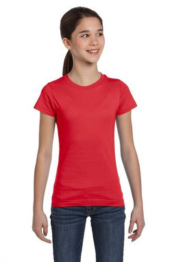 LAT 2616 - Girls Fine Jersey Longer Length T-Shirt