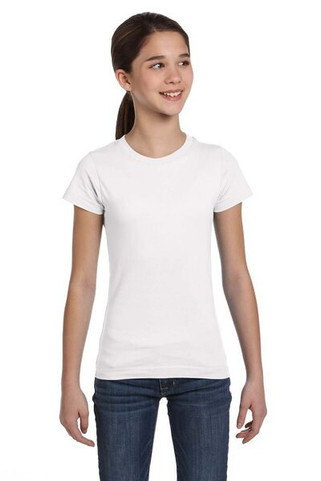 LAT 2616 - Girls Fine Jersey Longer Length T-Shirt