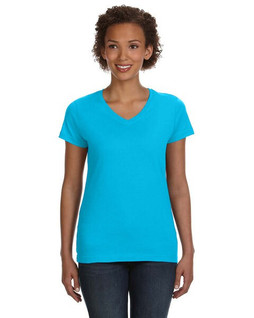 LAT 3507 - Remera fina de jersey con cuello en V