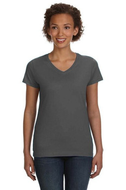 LAT 3507 - Ladies Fine Jersey V-NeckT-Shirt