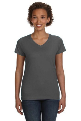 LAT 3507 - Remera fina de jersey con cuello en V