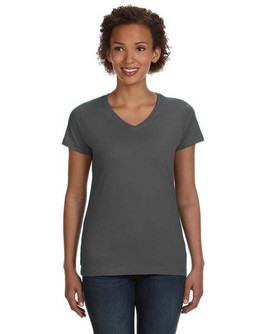 LAT 3507 - Ladies' Fine Jersey V-NeckT-Shirt