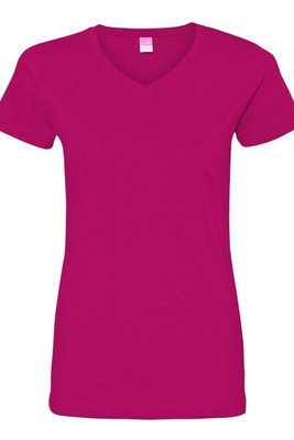 LAT 3507 - Remera fina de jersey con cuello en V