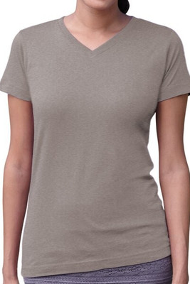 LAT 3507 - Ladies' Fine Jersey V-NeckT-Shirt