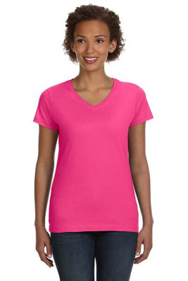LAT 3507 - Remera fina de jersey con cuello en V