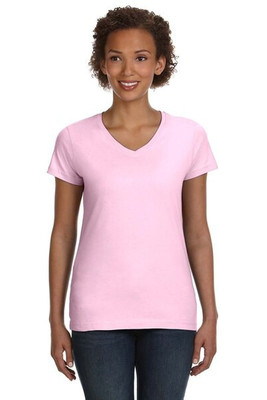 LAT 3507 - Remera fina de jersey con cuello en V