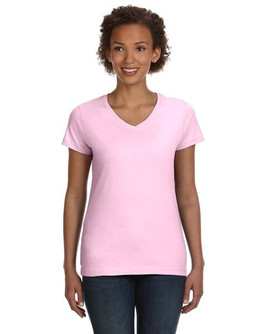 LAT 3507 - Ladies' Fine Jersey V-NeckT-Shirt