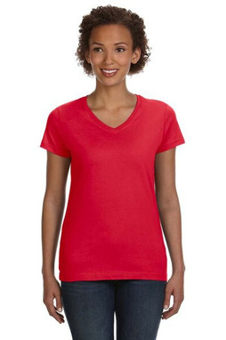 LAT 3507 - Ladies Fine Jersey V-NeckT-Shirt