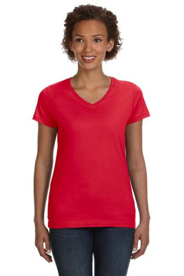 LAT 3507 - Remera fina de jersey con cuello en V