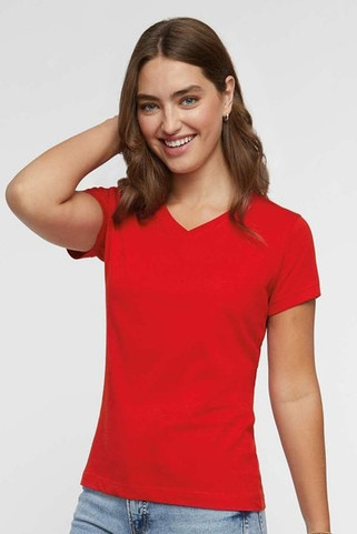LAT 3507 - Ladies Fine Jersey V-NeckT-Shirt