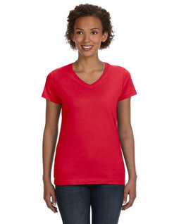 LAT 3507 - Remera fina de jersey con cuello en V