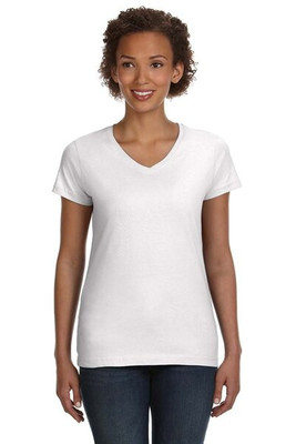 LAT 3507 - Remera fina de jersey con cuello en V