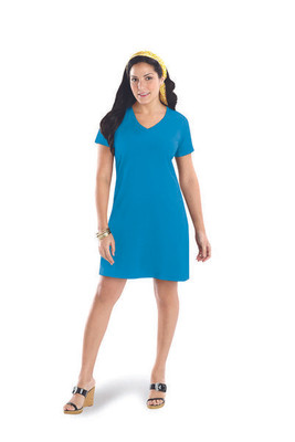 LAT 3522 - Ladies' Fine Jersey V-Neck Coverup