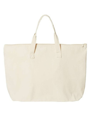 Liberty Bags 8863 - 10 Ounce Canvas Tote with Zipper Top Closure
